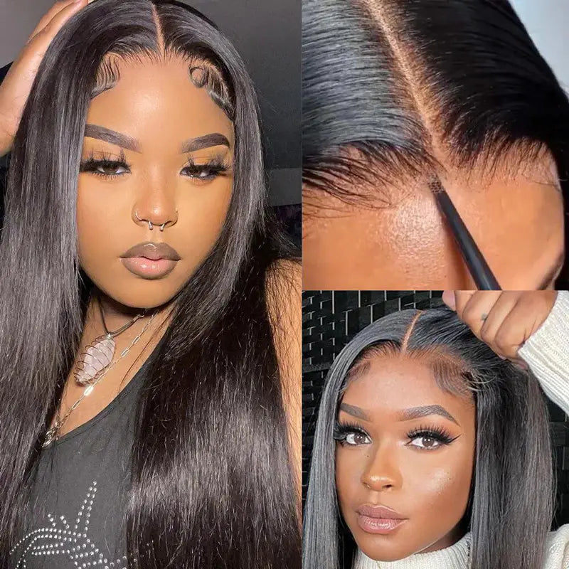 Ashimary 10x6 Parting Max HD Lace Glueless Single Grid Single Strand Wig Straight Wear & Go Wigs