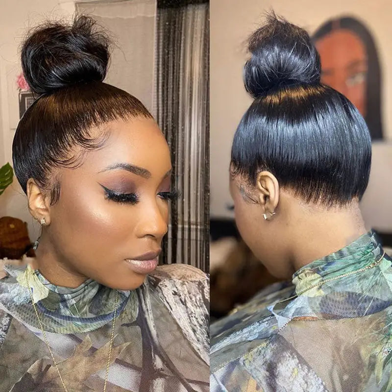 Silky Straight Invisi Strap Snug Fit 360 Transparent Lace Frontal Bleached Knots Pre Cut Lace Optional Wig