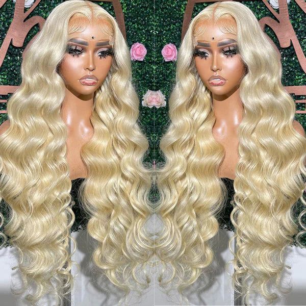 Pre Plucked 613 Blonde 360 Lace Frontal Wig with Baby Hair Hd Transparent Lace