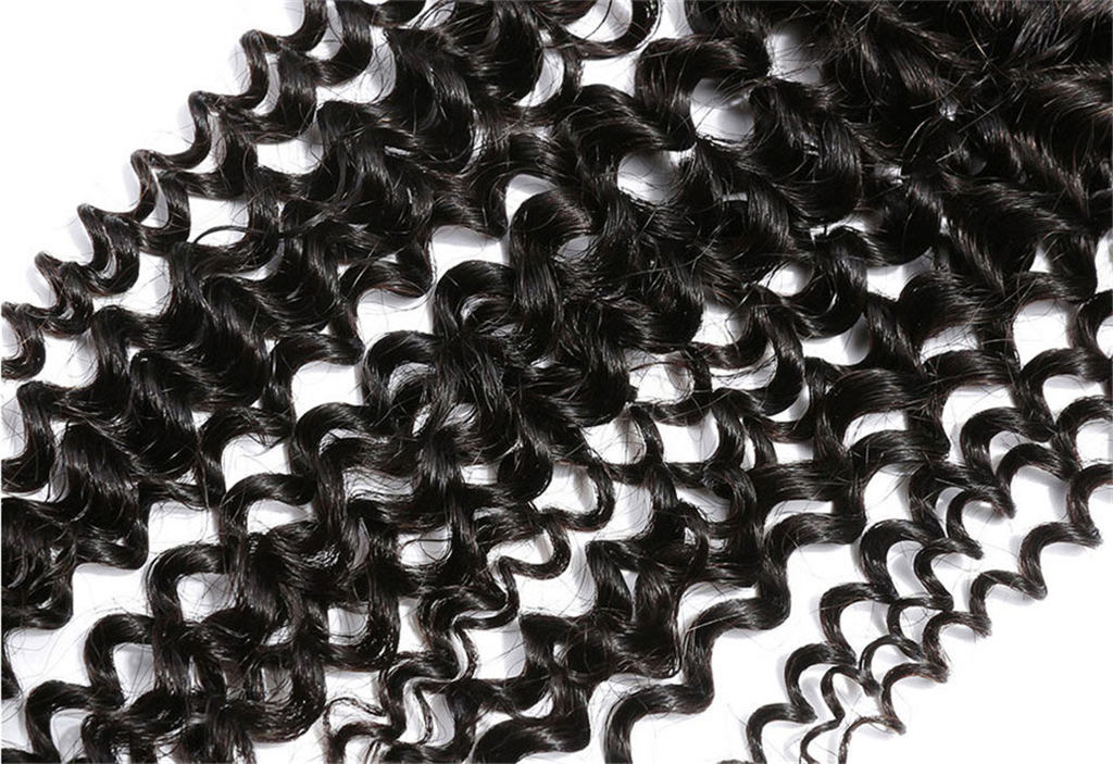 13x4 Lace Frontal Kinky Curly Human Hair Natural Color