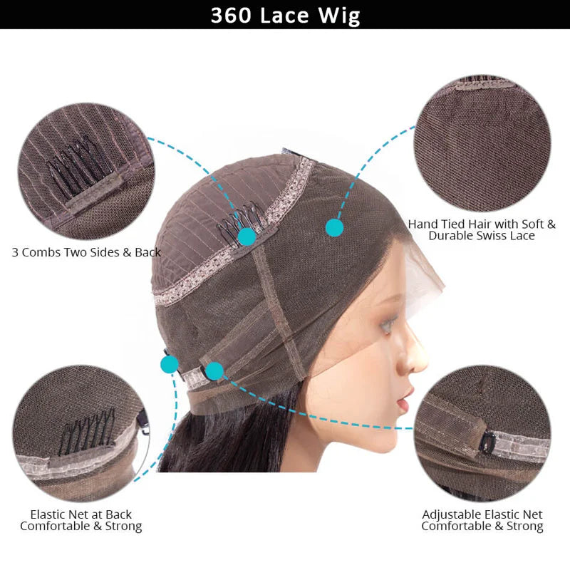 24'' $189 | Water Wave 360 HD Lace Wig 100% Human Hair