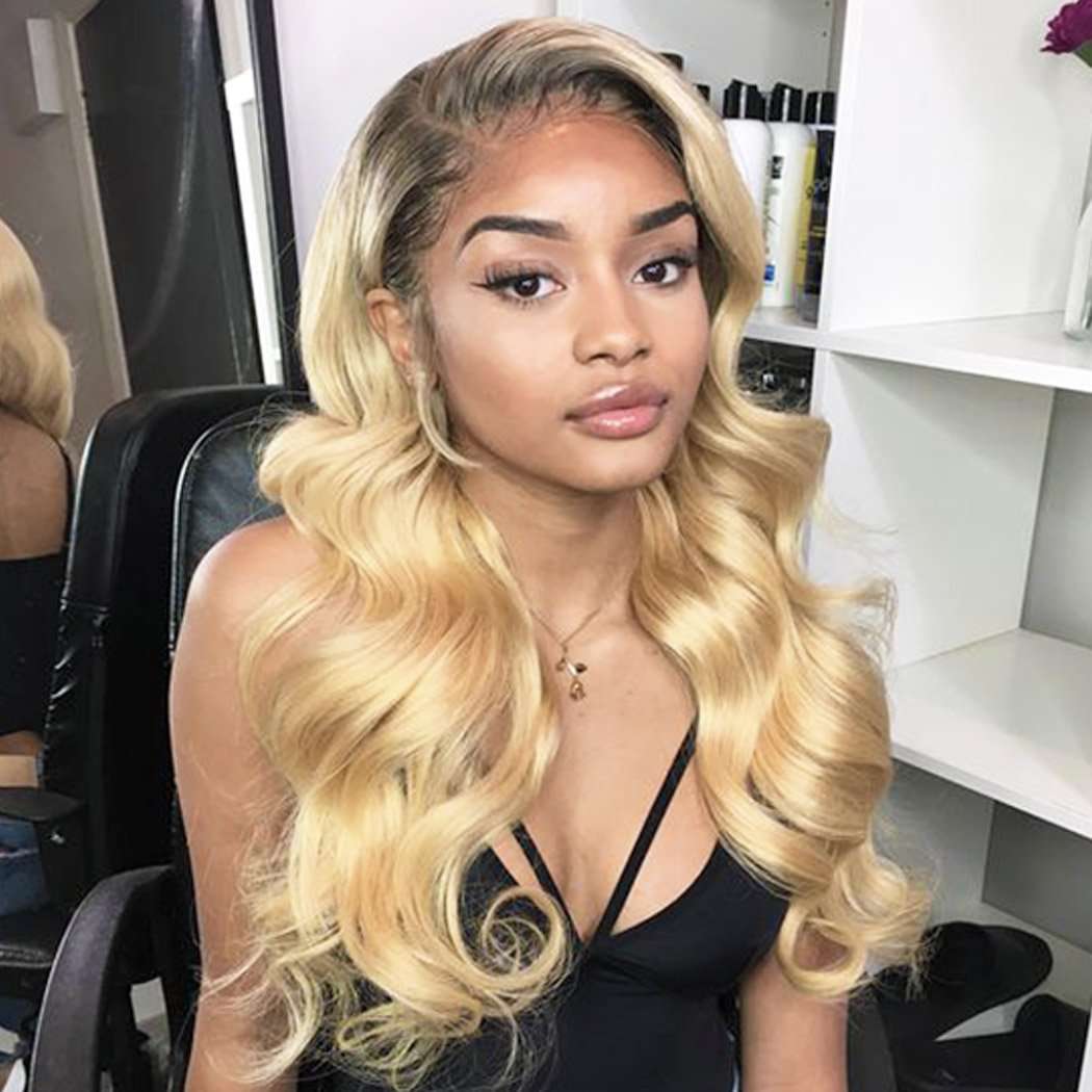 3 Bundles 1b/613 Ombré Blonde Hair Body Wave Brazilian Human Hair