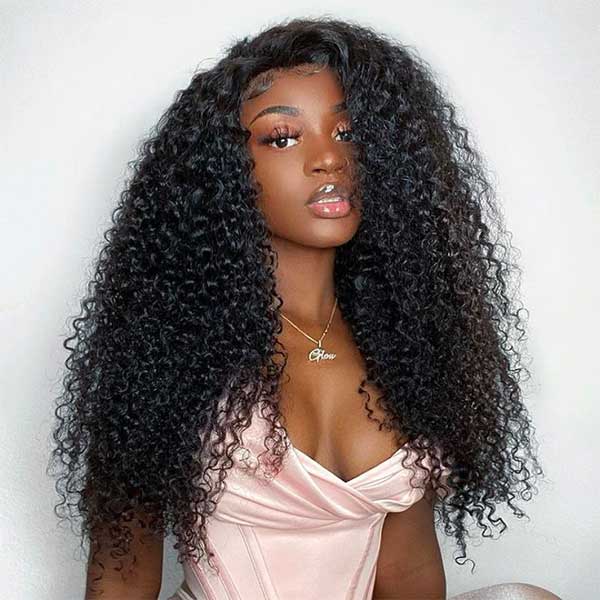 Ashimary HD 13x6 Kinky Curly Lace Front Wigs Natural Color Hair With Baby Hair