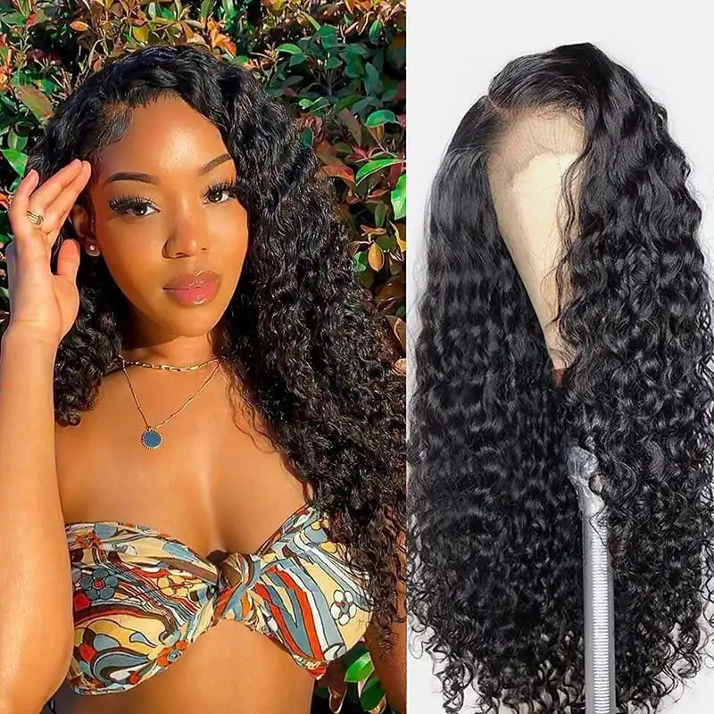BOGO 13x6 Water Wave Lace Front Wig Ashimary Human Hair M Cap