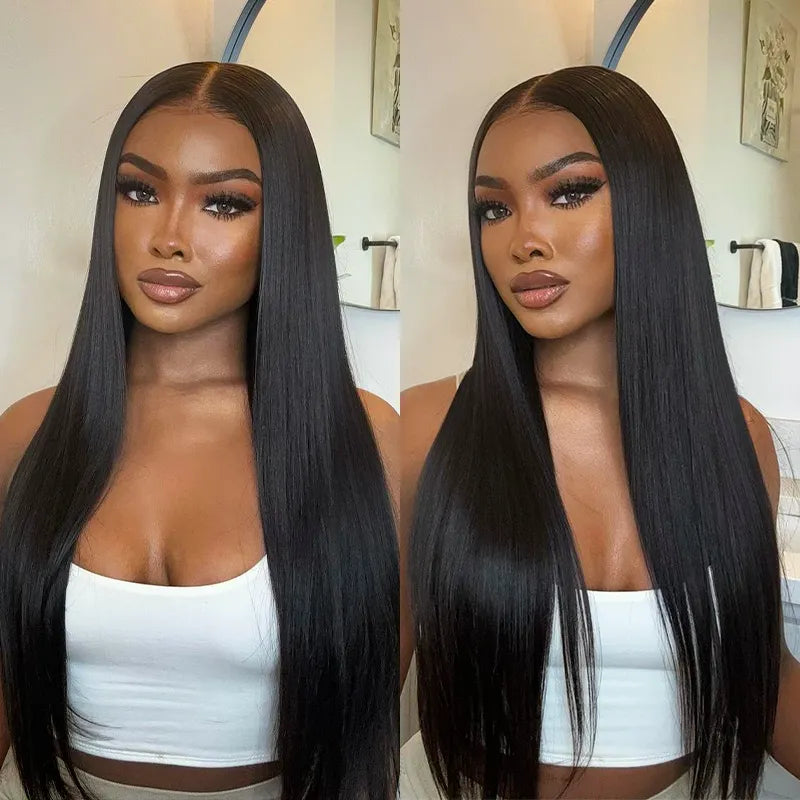 BOGO Glueless 5x5 HD Lace Closure Straight Wig Natural Color