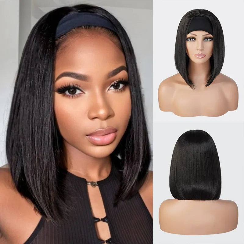 BOGO Headband Bob Glueless Wig Ashimary Human Hair