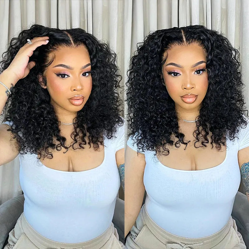BOGO Short Curly Wig 10A Grade Jerry Curl Bob Virgin Hair