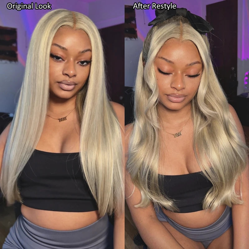 Extra 70% OFF| Blonde Balayage on Brown Hair 5x5 Transparent Lace Closure Wig Pre Cut Lace Ashimary Hair
