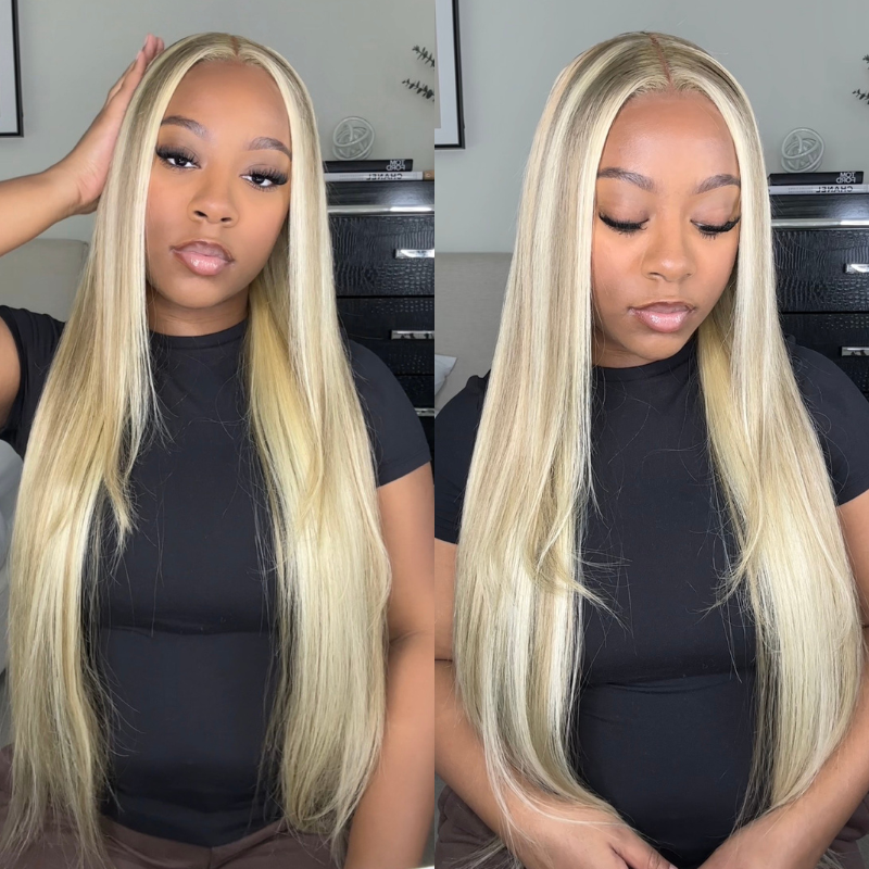 Flash Sale Blonde Balayage Highlight 13x4 Lace Frontal Human Hair Wig