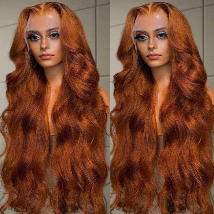 Flash Sale Copper Brown Pre-plucked Lace Wig 180% Density