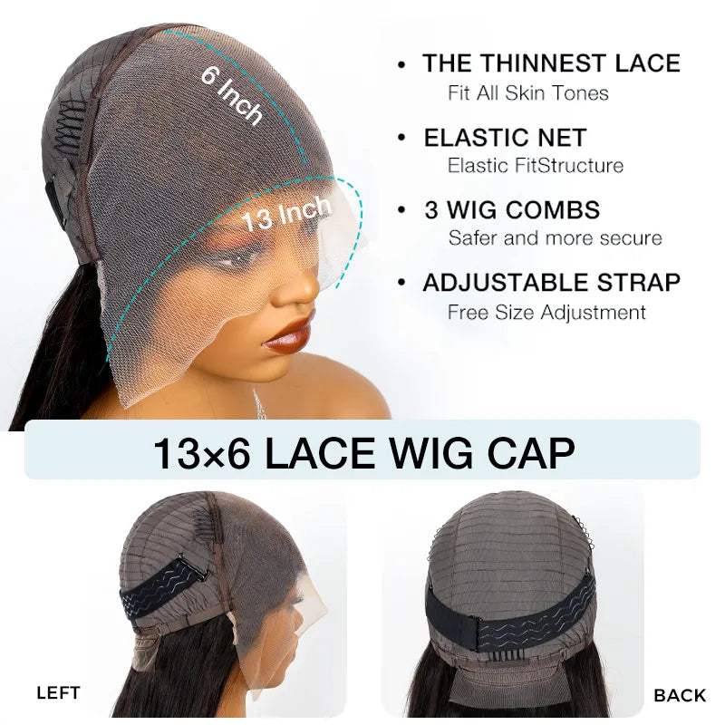 Flash Sale Parting Max Straight 13x6 Full Lace Frontal Wig Pre Plucked Human Hair
