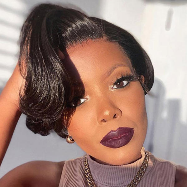 FLASH SALE Pixie Cut Wig Fashion Cheap Pre-Styled Short Bob Wigs Human Hair