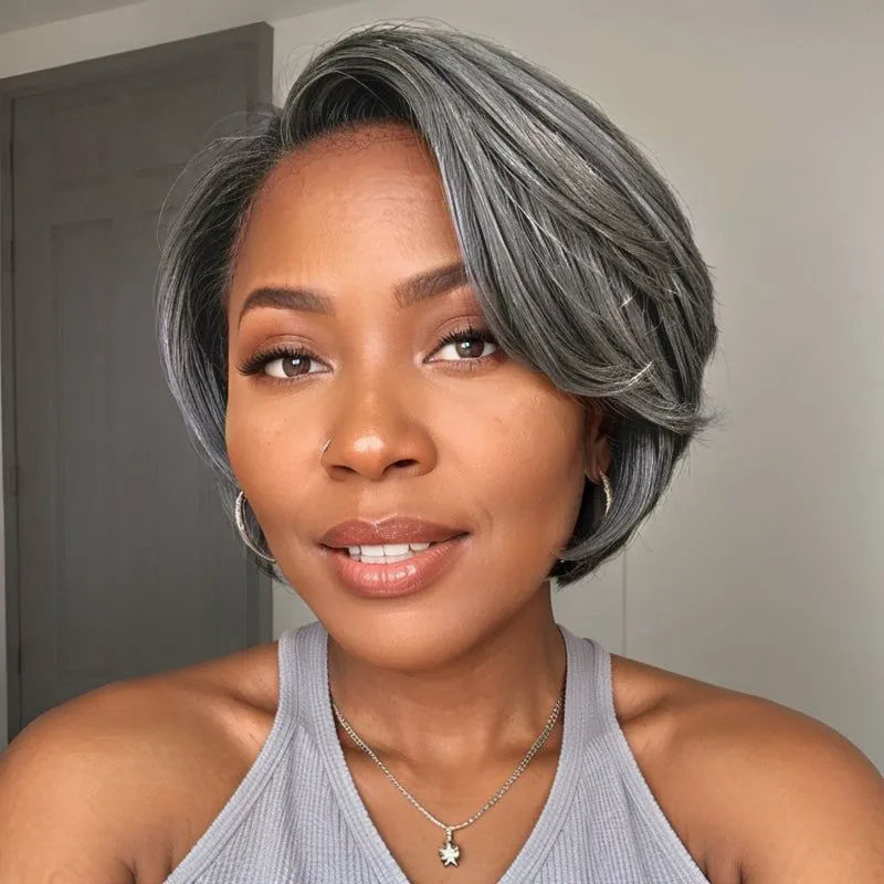 FLASH SALE Pixie Cut Wig Fashion Cheap Pre-Styled Short Bob Wigs Human Hair