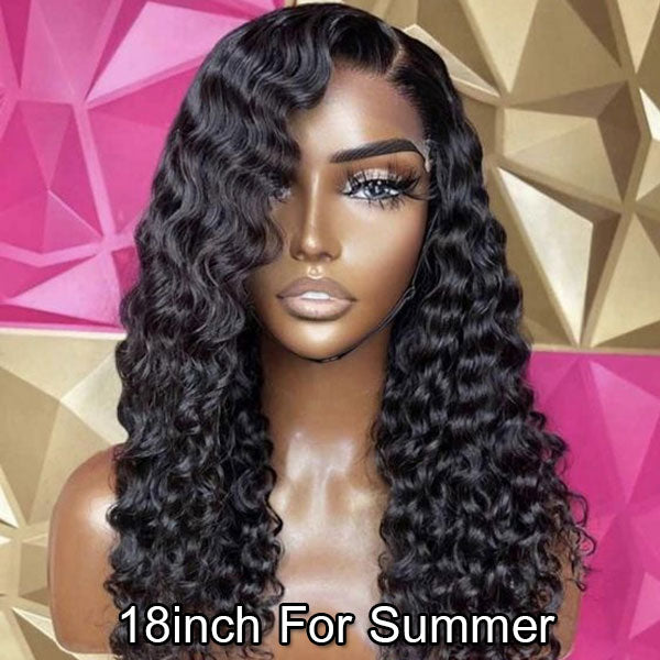 Flash Sale Summer Wet Wavy 13*6 Lace Front Wig Ashimary Human Hair M Cap