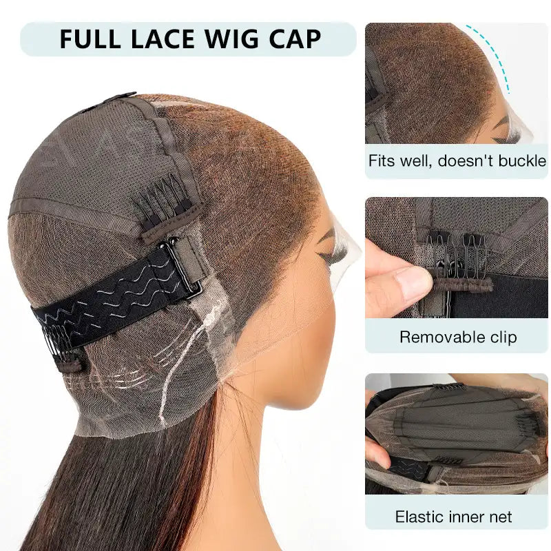 Highlight Straight Hair Parting Max Full Lace Frontal with Invisi Strap Pre Bleached & Plucked Wig
