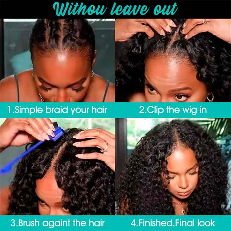 Pull Go Wig | Glueless Bob V Part Wig Beginner Friendly Natural Scalp Thick Human Hair