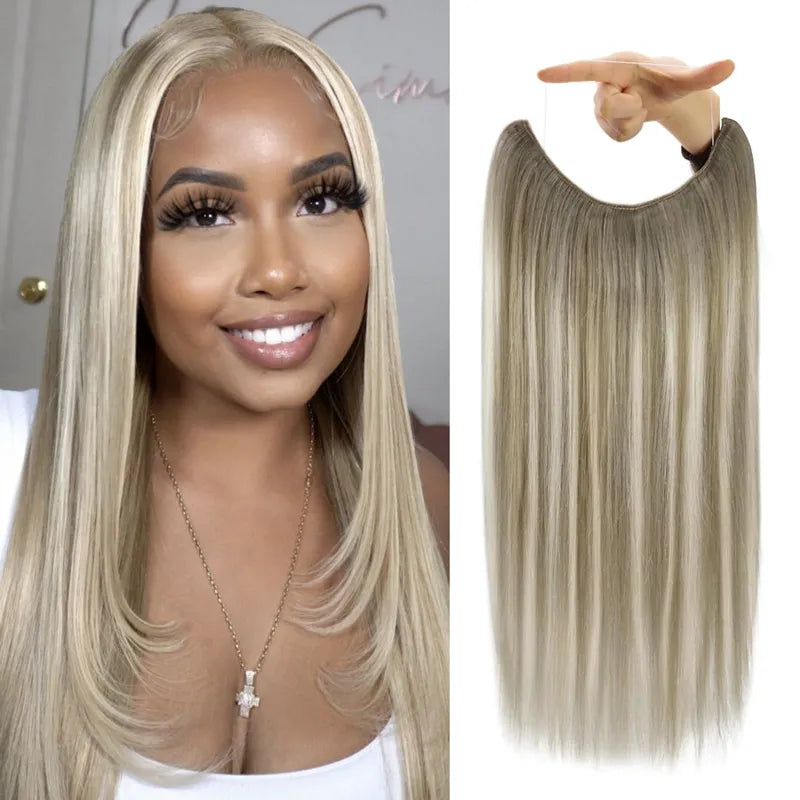 Straight Hair Bundles Customized Color Blonde Balayage on Brown Hair 3pcs/pack 10A Brazilian Human Hair