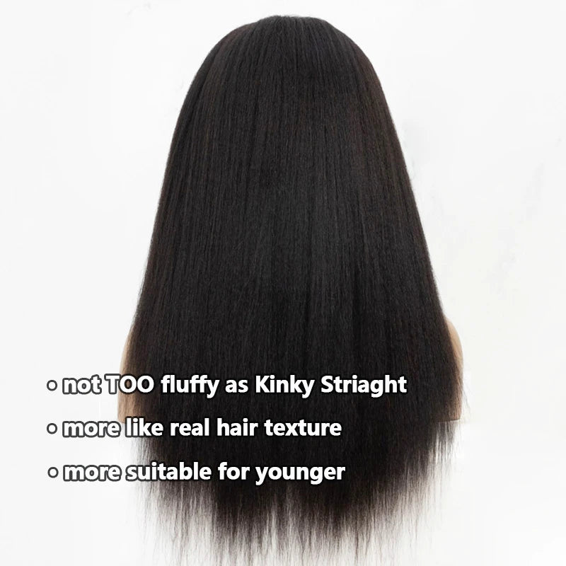 Yaki Straight Wig 13x4 Lace Front Wigs Pre Plucked HD Lace Wig Light Yaki