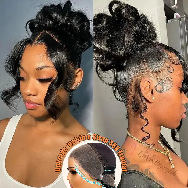 [20 inch $150] Invisi Strap Snug Fit 360 Transparent Lace Frontal Body Wave Bleached Knots Wig Fresh Length