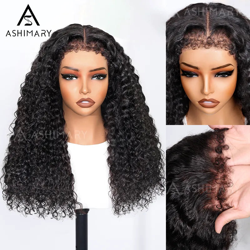 4C Edge Hairline Transparent Lace Front Deep Wave Wigs