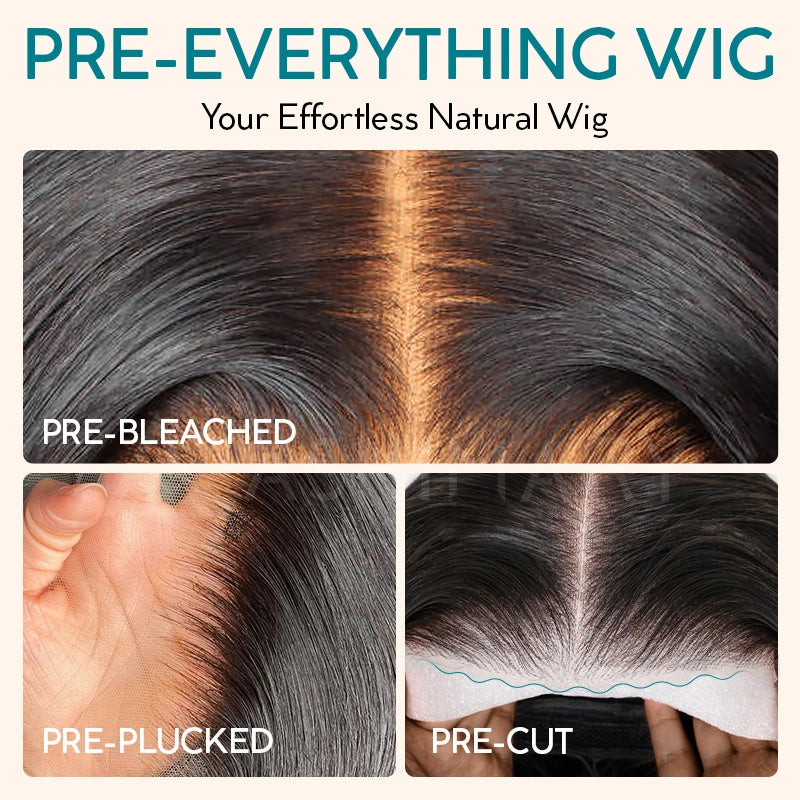 Pre-Styled Body Wave Short Bob Wig Transparent Lace Wigs