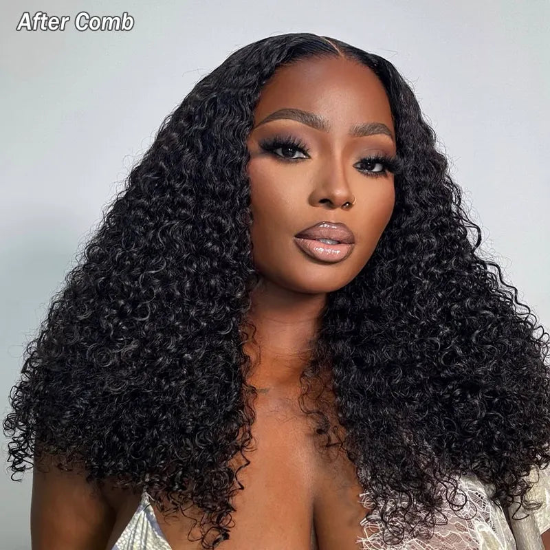 Kinky Curl 13x4 Lace Pull Go Wig Glueless Adjustable Cap Easy for Beginners Full Volume & Natural Edges