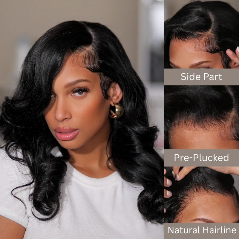 Peacock Curls Pull Go 13x6 Full Glueless Lace Front Wig Pre-Styled Heavy Layers Cut Human Hair