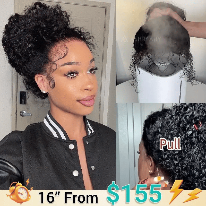 Water Wave Invisi Strap Snug Fit 360 Transparent Lace Frontal Bleached Knots Pre Cut Lace Wig